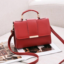 Load image into Gallery viewer, Women Fashion PU Leather Shoulder Small Flap Crossbody Handbags Top Handle Tote  Messenger Bags
