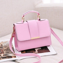 Load image into Gallery viewer, Women Fashion PU Leather Shoulder Small Flap Crossbody Handbags Top Handle Tote  Messenger Bags
